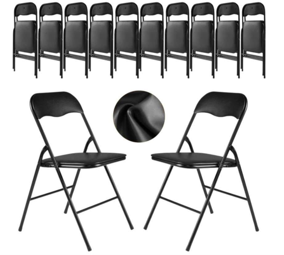 Folding padded chairs