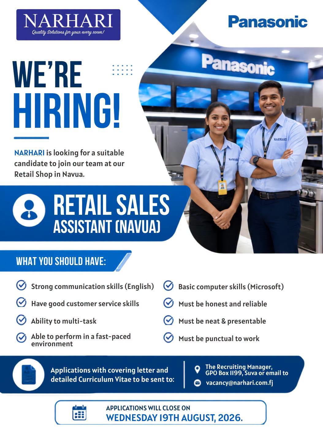Retail Sales Assistant (Navua)