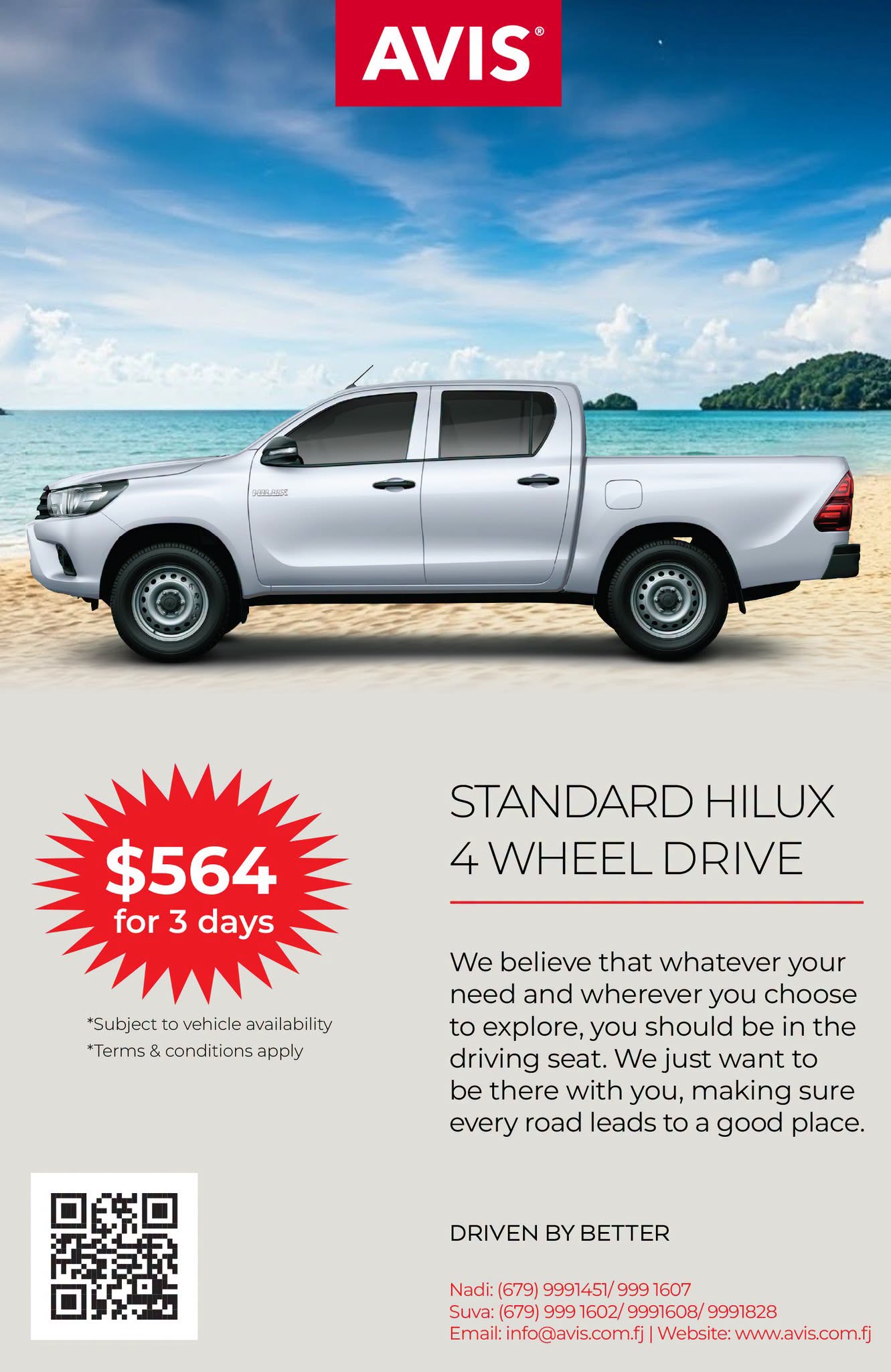Take on Fiji with the Toyota Hilux Standard 4WD