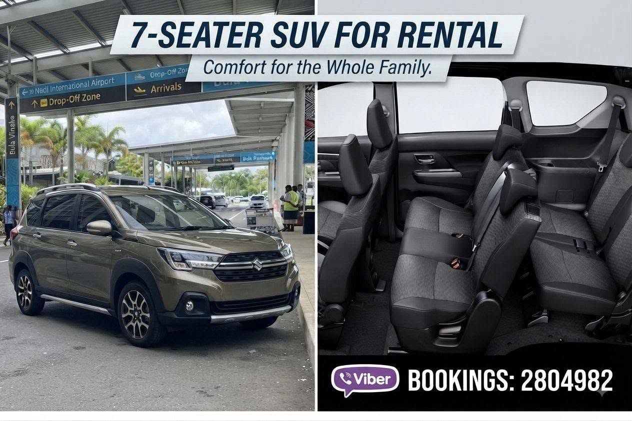 7 seater SUV is available for rentals