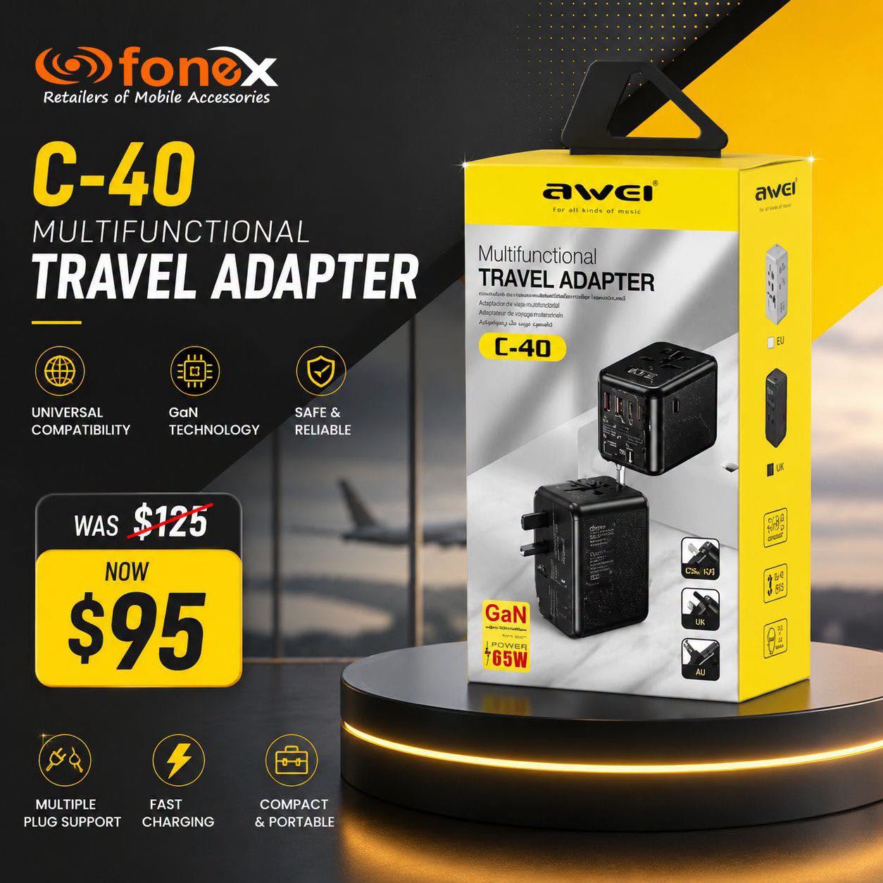 AWEI C-40 Travel Adapter