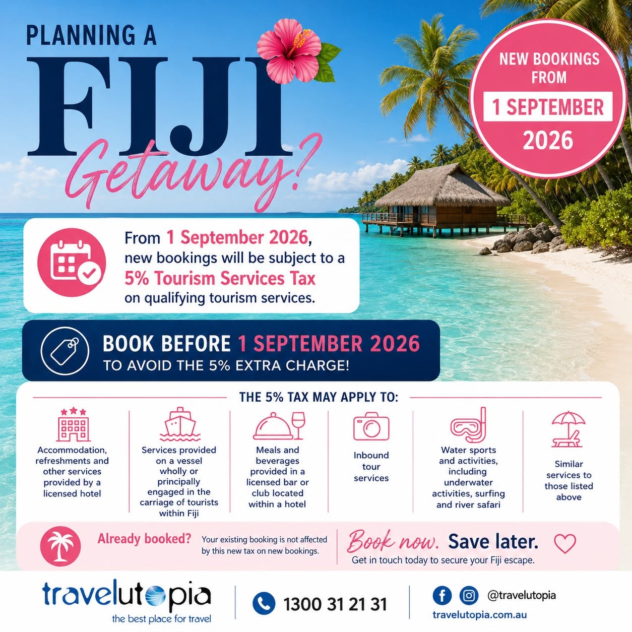 BOOK FIJI BEFORE 1 SEPTEMBER!